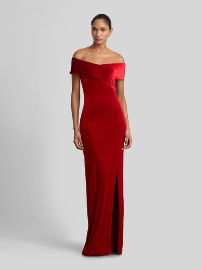 Lauren Ralph Lauren Sukienka wieczorowa z dekoltem carmen Czerwony 4