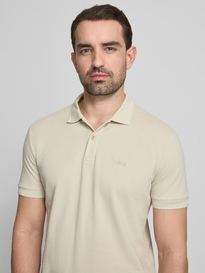 BOSS Green Regular Fit Poloshirt aus reiner Baumwolle Modell 'PIO 1' Sand 3