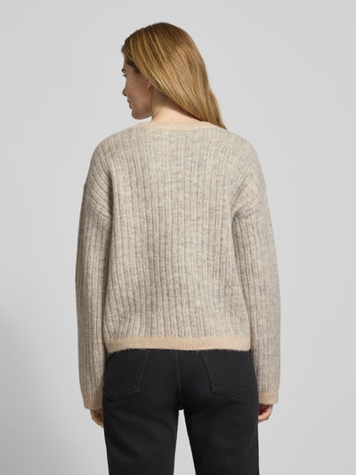 Selected Femme Relaxed Fit Pullover aus Woll-Mix mit Alpaka-Anteil Modell 'FALVA' Beige 5