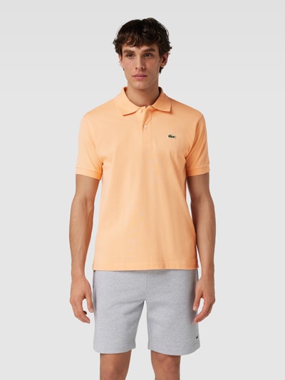 Lacoste Poloshirt met labelstitching Zalm - 4