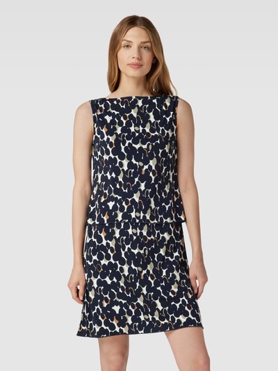 Betty Barclay Knielange jurk met all-over motief Marineblauw - 4