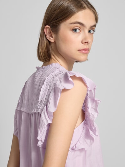 Pepe Jeans Relaxed Fit Blusentop Baumwoll-Viskose-Mix Modell 'LIBBY' Flieder 3