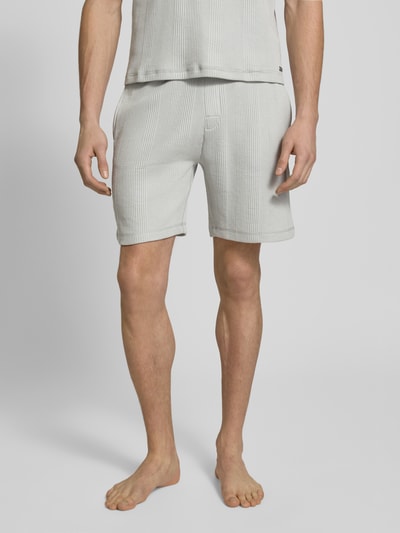 BOSS Regular Fit Shorts mit Waffelstruktur Modell 'STRUCTURE' Hellgrau 4
