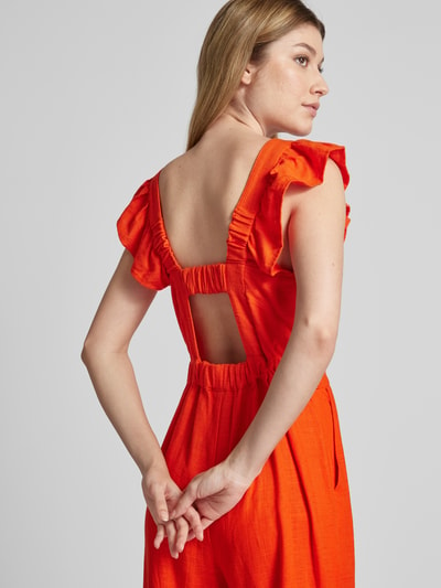 YAS Jumpsuit met ruches, model 'YASISMA' Oranje - 3