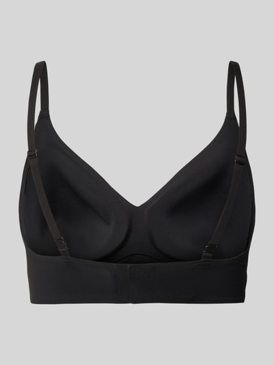 Produktfoto, Triangel-BH mit verstellbaren Trägern Modell 'Simply Better' von Mey in Schwarz, glatte Struktur, körpernahe Passform, Hakenverschluss