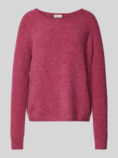 Fynch-Hatton Gebreide pullover met ribboorden Felroze - 2