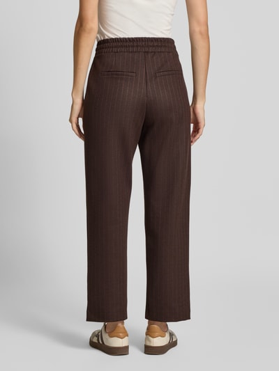 Rich & Royal Stoffen broek met Franse steekzakken Donkerbruin - 5