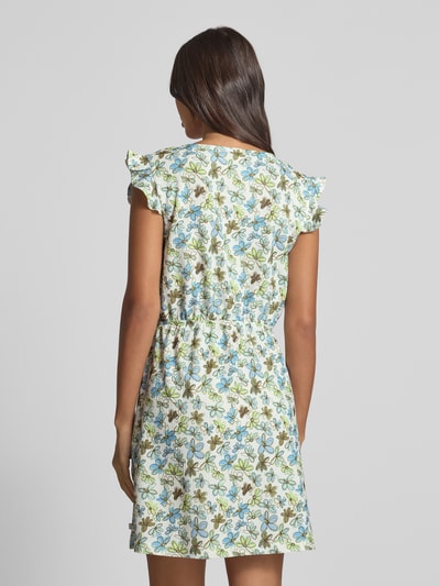 Tom Tailor Denim Taliowana sukienka midi ze wzorem na całej powierzchni Złamany biały 5