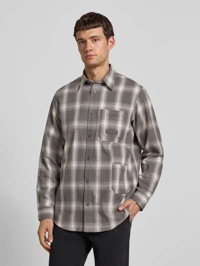 ARMANI EXCHANGE Regular fit vrijetijdsoverhemd met borstzak Middengrijs - 4