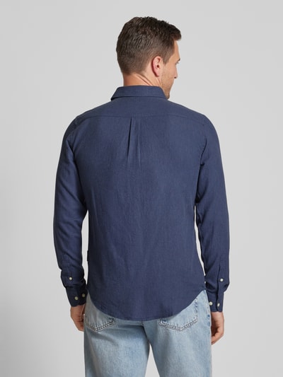 Casual Friday Regular fit vrijetijdsoverhemd met button-downkraag, model 'Anton' Marineblauw - 5