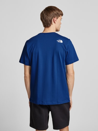 The North Face T-shirt met labelprint, model 'MOUNTAIN LINE' Donkerblauw - 5