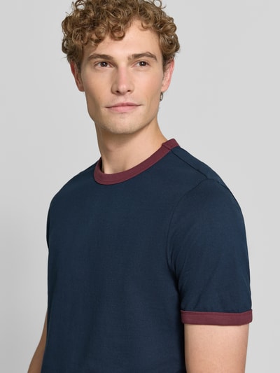 MCNEAL Regular Fit T-Shirt aus reiner Baumwolle Dunkelblau 3
