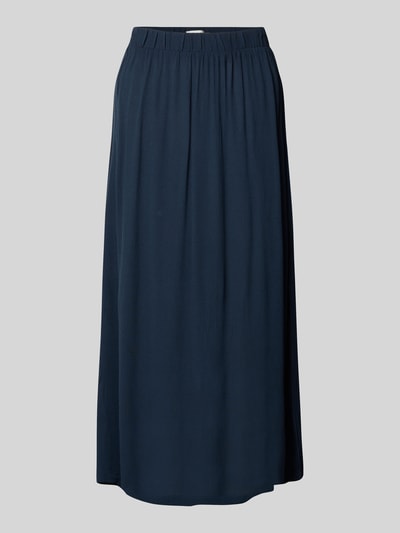 ICHI Spódnica midi z wiskozy z elastycznym pasem Granatowy 2