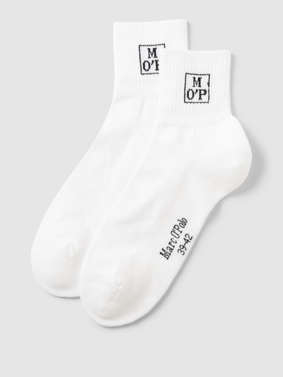 Marc O'Polo Socken mit Label-Print im 2er-Pack Weiss 1