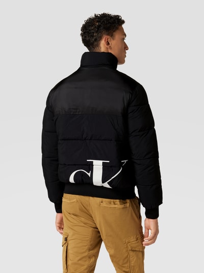 Calvin Klein Jeans Gewatteerd jack met labelprint, model 'Quilt' Zwart - 5