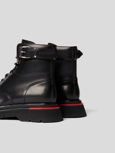 Dsquared2 Schnürboots aus Kalbsleder Schwarz 3