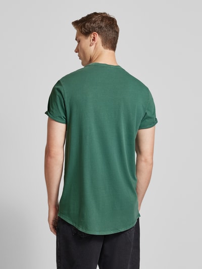 G-Star Raw T-shirt z detalem z logo model ‘Lash’ Petrol 5