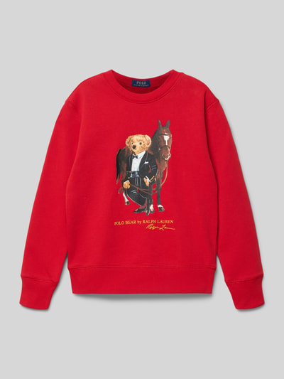 Polo Ralph Lauren Teens Bluza dresowa z czystej bawełny, krój regular fit Czerwony 1