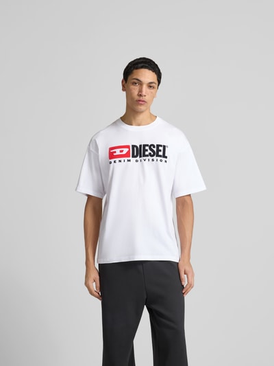 Diesel T-Shirt mit Label-Detail Weiss 4