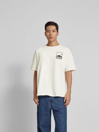 RHUDE T-Shirt mit Label-Detail Offwhite 4