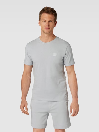 BOSS Orange T-Shirt mit Label-Stitching Modell 'Tales' Hellgrau 4