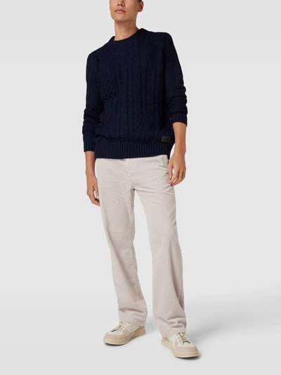 Scotch & Soda Strickpullover mit Label-Patch Marine 1