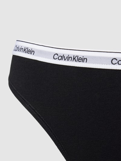 Calvin Klein Underwear Slip in effen design in een set van 3 stuks Zwart - 2