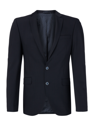 MCNEAL Slim Fit 2-Knopf-Sakko mit fallendem Revers Marine 1