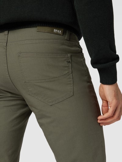 Brax Spodnie materiałowe z 5 kieszeniami model ‘Cadiz’ Khaki 3
