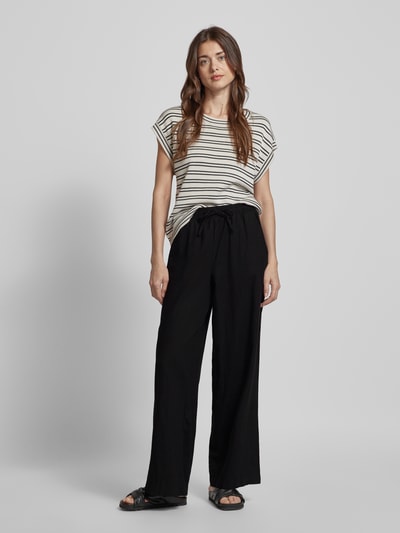 ICHI Wide leg linnen broek met bandplooien, model 'Lino'  - 1