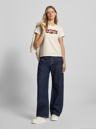 Levi's® T-shirt z nadrukiem z logo Écru 1