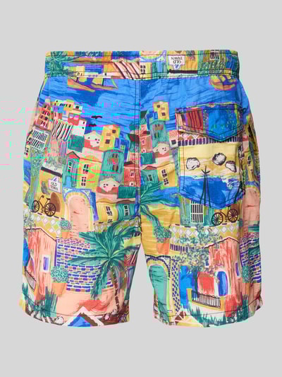 Shiwi Regular Fit Badehose mit Label-Patch Modell 'NICK' Blau 3