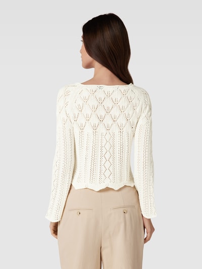 Vero Moda Strickpullover mit Strukturmuster Modell 'GINGER' Beige 5