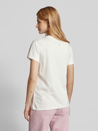 Jake*s Casual T-Shirt mit Allover-Muster Offwhite 5