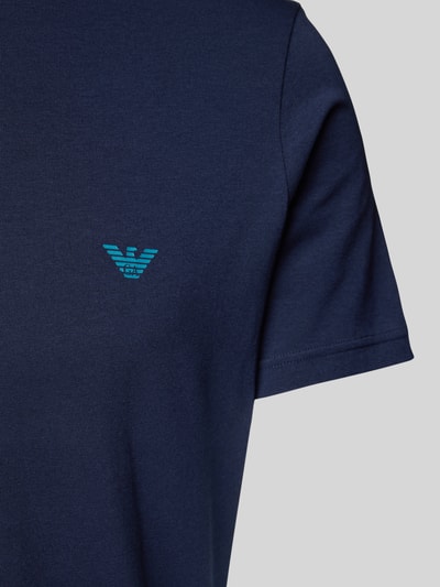 Emporio Armani T-Shirt mit Label-Print Blau 2