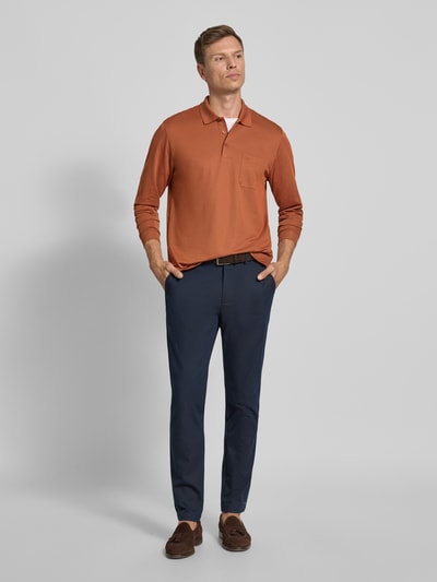 RAGMAN Regular fit poloshirt met borstzak Roestrood - 1