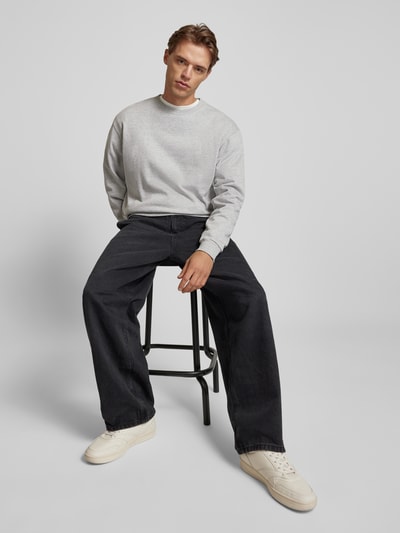 REVIEW Sweatshirt mit Rundhalsausschnitt Hellgrau Melange 1