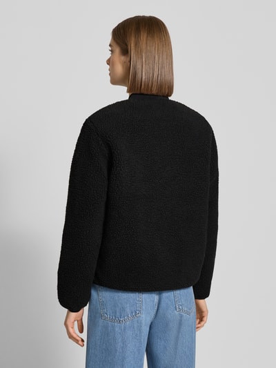 Carhartt Work In Progress Fleecejacke im Allover-Look mit Reißverschluss Modell 'Janet' Black 5