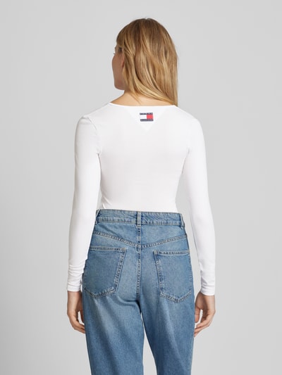 TOMMY HILFIGER Body z detalem z logo model ‘HERITAGE’ Biały 5