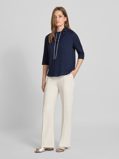 Marc Cain T-Shirt aus Baumwoll-Mix mit Tunnelzug Marine 1