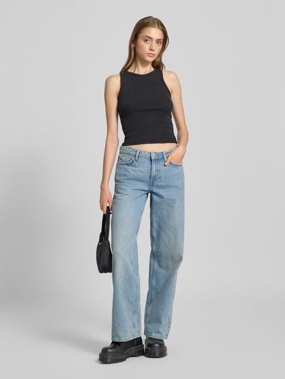 WEEKDAY Jeansy o luźnym kroju z czystej bawełny model ‘Ample’ Jasnoniebieski melanż 1