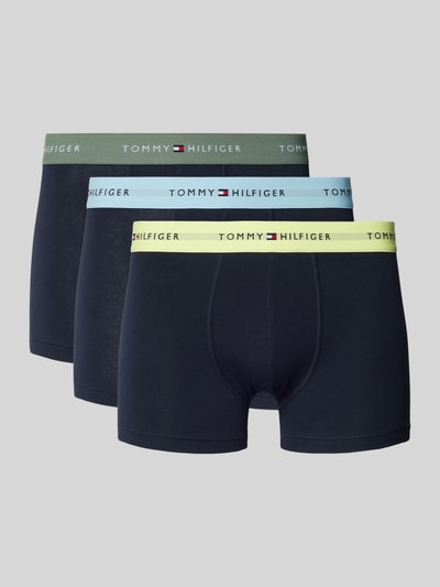 Tommy Hilfiger Trunks mit elastischem Logo-Bund im 3er-Pack Dunkelblau 1