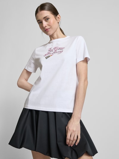 HUGO T-shirt met ronde hals, model 'Damacia' Wit - 3