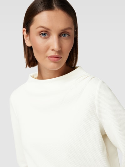 OPUS Pullover mit seitlicher Raffung Modell 'Goldiny' Offwhite 3