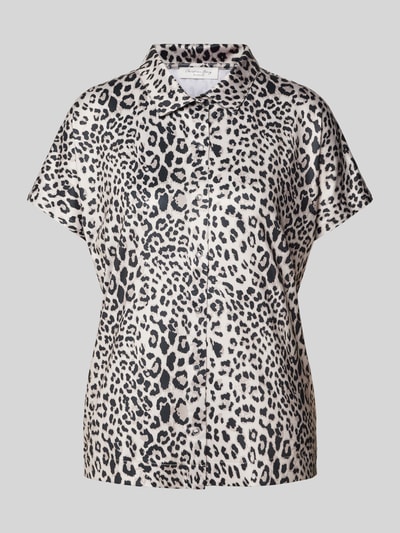 Christian Berg Woman Blouseshirt met dierenprint Zand - 2