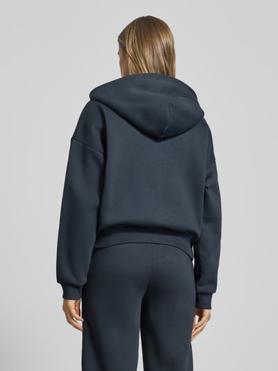 Review Oversized Sweatjacke mit Kapuze Dunkelblau 5