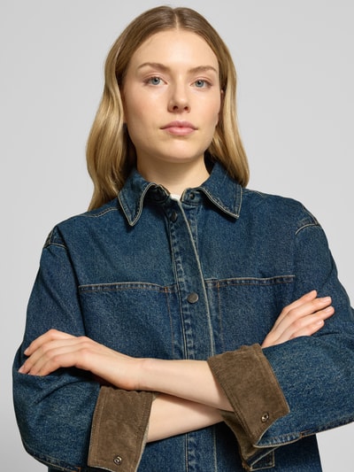 OPUS Jeanshemd im Used-Look Modell 'Jaspa' Jeansblau 3