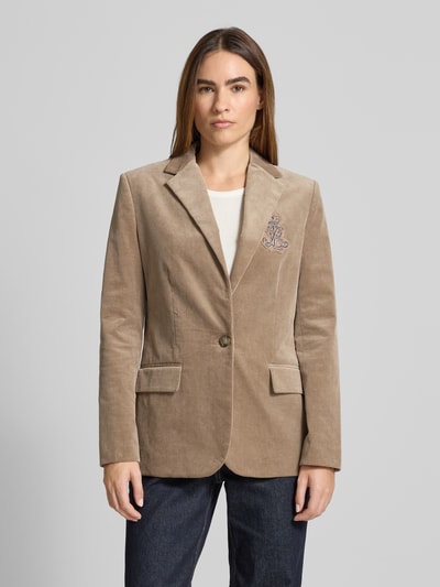 Lauren Ralph Lauren Blazer mit Label-Patch Modell 'CAHWIN' Taupe 4