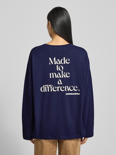 Armedangels Oversized shirt met lange mouwen van puur biologisch katoen, model 'FIETAA DIFFERENCE' Marineblauw - 5