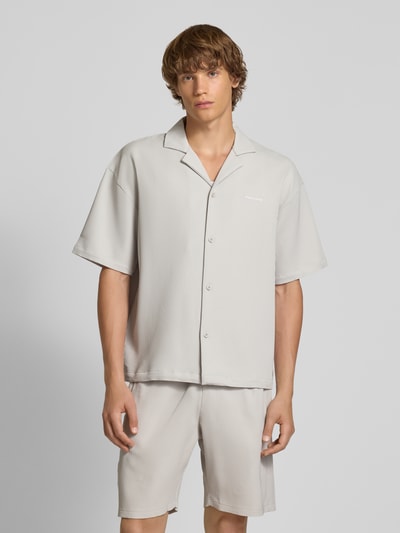 Pegador Relaxed fit vrijetijdsoverhemd met structuurmotief, model 'TROY' Lichtgrijs - 4